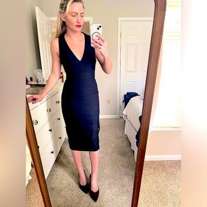 Pure Navy Sleeveless Black Halter Dress | Size 0 | Black